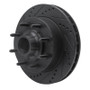 R1 99-02 Ford F-250 2WD (Super Duty) Front Left Drilled & Slotted Black Brake Rotor