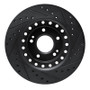 R1 93-99 Dodge STEALTH Front Left Drilled & Slotted Black Brake Rotor