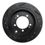 R1 94-07 Chrysler SEBRING Rear Right Drilled & Slotted Black Brake Rotor