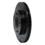 R1 90-05 Chrysler SEBRING Front Right Drilled & Slotted Black Brake Rotor