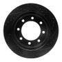 R1 99-99 Ford F-250 4WD (Super Duty) Front Left Drilled & Slotted Black Brake Rotor