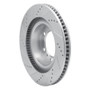 R1 10-24 Lexus GX460 Front Right Drilled & Slotted Silver Brake Rotor