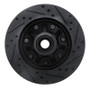 R1 97-02 Ford F-250 2WD (Excl Super Duty) Front Left Drilled & Slotted Black Brake Rotor