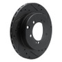 R1 91-93 Dodge STEALTH Rear Right Drilled & Slotted Black Brake Rotor