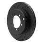 R1 91-93 Dodge STEALTH Rear Left Drilled & Slotted Black Brake Rotor