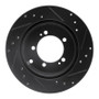 R1 91-93 Dodge STEALTH Rear Left Drilled & Slotted Black Brake Rotor