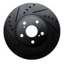 R1 09-15 Toyota Corolla (Mexico) Front Left Drilled & Slotted Black Brake Rotor