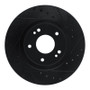 R1 91-93 Dodge STEALTH Front Right Drilled & Slotted Black Brake Rotor