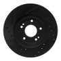 R1 91-93 Dodge STEALTH Front Right Drilled & Slotted Black Brake Rotor