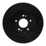 R1 91-93 Dodge STEALTH Front Left Drilled & Slotted Black Brake Rotor