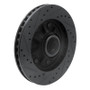 R1 97-04 Ford F-150 RWD Front Right Drilled & Slotted Black Brake Rotor
