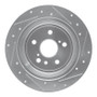 R1 04-10 Toyota SIENNA Rear Left Drilled & Slotted Silver Brake Rotor