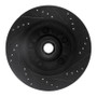 R1 97-99 Ford F-150 RWD Front Left Drilled & Slotted Black Brake Rotor