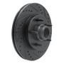 R1 97-99 Ford F-150 RWD Front Right Drilled & Slotted Black Brake Rotor