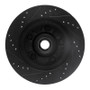 R1 97-99 Ford F-150 RWD Front Right Drilled & Slotted Black Brake Rotor