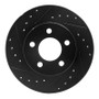 R1 95-02 Ford Ranger (USA/Canada) Front Left Drilled & Slotted Black Brake Rotor