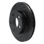 R1 95-02 Ford Ranger (USA/Canada) Front Left Drilled & Slotted Black Brake Rotor