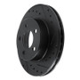 R1 95-02 Ford Ranger (USA/Canada) Front Right Drilled & Slotted Black Brake Rotor