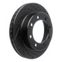 R1 95-99 Ford F-350 4WD (Excl Super Duty) Front Right Drilled & Slotted Black Brake Rotor
