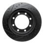 R1 95-99 Ford F-350 4WD (Excl Super Duty) Front Right Drilled & Slotted Black Brake Rotor