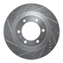 R1 03-09 Lexus GX470 Front Left Drilled & Slotted Silver Brake Rotor