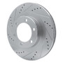 R1 03-09 Lexus GX470 Front Left Drilled & Slotted Silver Brake Rotor