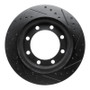 R1 95-99 Ford F-250 4WD (Excl Super Duty) Front Left Drilled & Slotted Black Brake Rotor