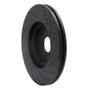 R1 08-25 Infiniti QX70 Front Left Drilled & Slotted Black Brake Rotor