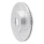R1 01-05 Toyota RAV4 Front Right Drilled & Slotted Silver Brake Rotor