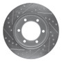 R1 95-04 Toyota 4Runner Front Right Drilled & Slotted Silver Brake Rotor