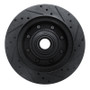 R1 95-07 Ford E-350 Econoline Club Wagon Front Left Drilled & Slotted Black Brake Rotor