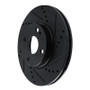 R1 16-25 Mazda 2 (Mexico) Front Right Drilled & Slotted Black Brake Rotor
