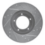 R1 95-04 Toyota Tacoma Front Left Drilled & Slotted Silver Brake Rotor