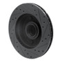 R1 94-03 Ford E-150 Econoline Front Left Drilled & Slotted Black Brake Rotor