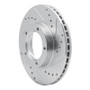 R1 84-95 Toyota Pickup Front Right Drilled & Slotted Silver Brake Rotor