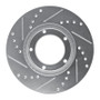 R1 84-95 Toyota Pickup Front Right Drilled & Slotted Silver Brake Rotor