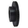 R1 12-21 Nissan NV1500 Front Right Drilled & Slotted Black Brake Rotor