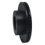 R1 12-21 Nissan NV1500 Front Left Drilled & Slotted Black Brake Rotor
