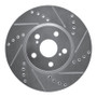 R1 08-19 Pontiac Vibe Front Right Drilled & Slotted Silver Brake Rotor