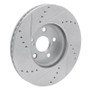 R1 08-19 Pontiac Vibe Front Right Drilled & Slotted Silver Brake Rotor