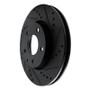 R1 19-25 Mazda 3 Front Right Drilled & Slotted Black Brake Rotor