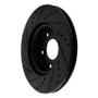 R1 19-25 Mazda 3 Front Right Drilled & Slotted Black Brake Rotor