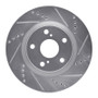 R1 06-20 Lexus ES350 Front Right Drilled & Slotted Silver Brake Rotor