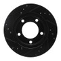 R1 76-93 Ford F-150 4WD Front Right Drilled & Slotted Black Brake Rotor