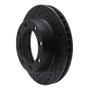 R1 80-94 Ford F-250 4WD (Excl Super Duty) Front Left Drilled & Slotted Black Brake Rotor
