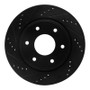 R1 05-07 Infiniti QX56 Front Left Drilled & Slotted Black Brake Rotor