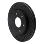 R1 05-07 Infiniti QX56 Front Left Drilled & Slotted Black Brake Rotor