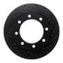 R1 77-79 Ford F-250 4WD (Excl Super Duty) Front Right Drilled & Slotted Black Brake Rotor