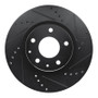 R1 19-25 Mazda CX-30 Front Right Drilled & Slotted Black Brake Rotor