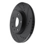 R1 19-25 Mazda CX-30 Front Right Drilled & Slotted Black Brake Rotor